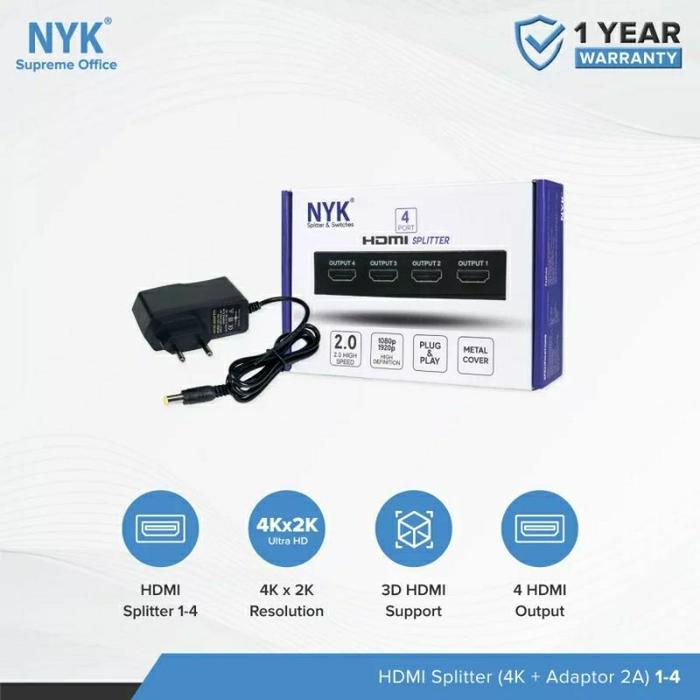 News Nyk HDMI Splitter 4Port / Nyk HDMI Splitter 4Port