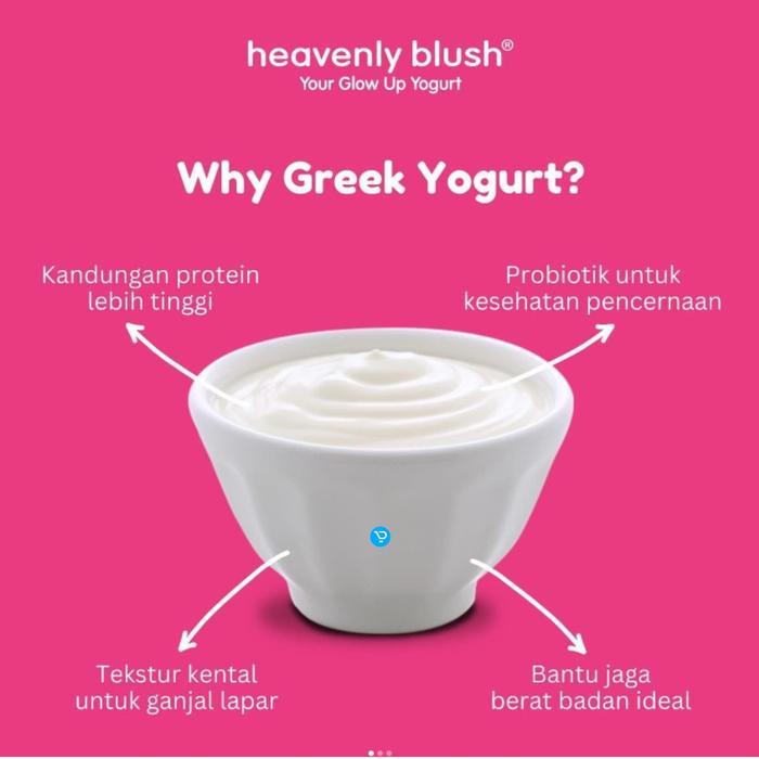 Heavenly Blush Greek Yogurt Original Plain Prebiotic 1000Gr 1Kg Tinggi Protein Tanpa Tambahan Gula