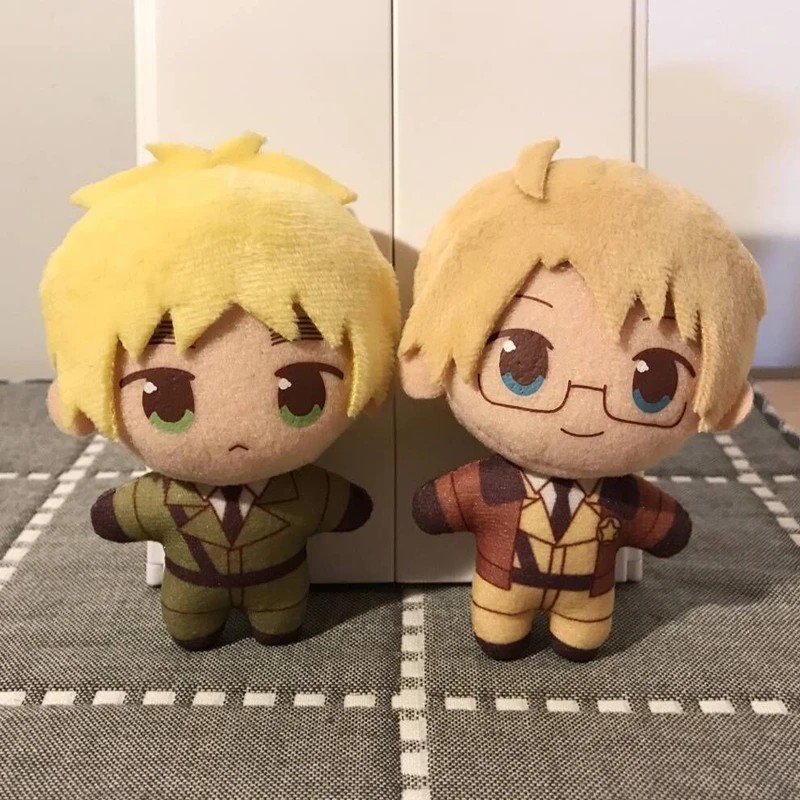 10Cm Axis Powers Worlds Stars Doll Keychain Hetalia Arthur Kirkland Alfred F Jones Wang Yao Keyring