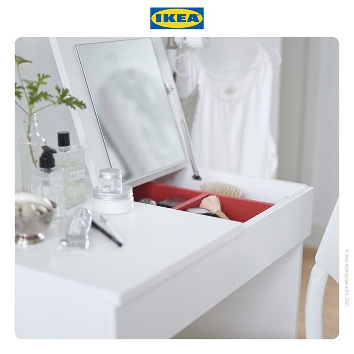 Ikea Brimnes Meja Rias Putih Dengan Cermin 70X42 Cm