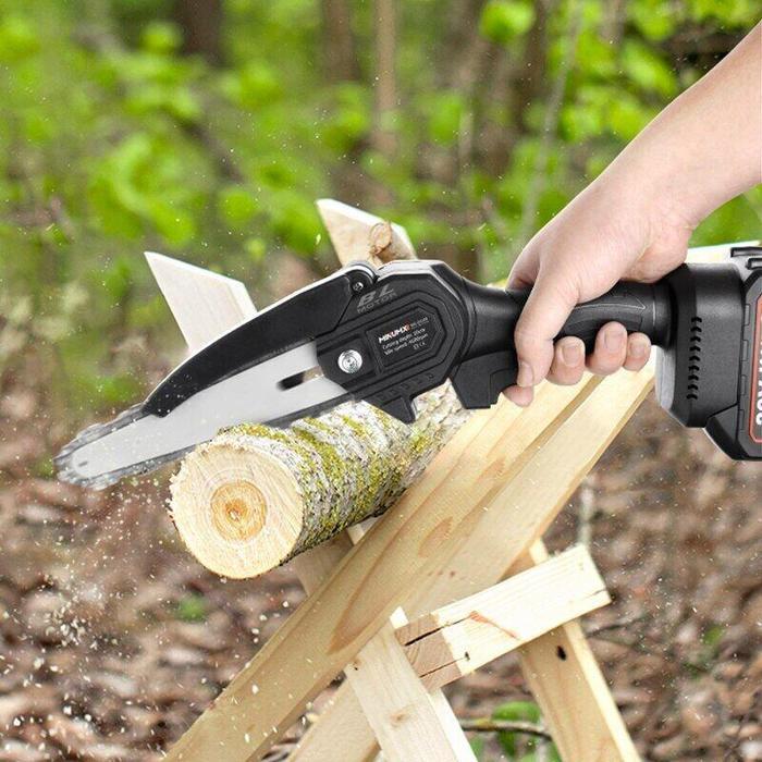 GERGAJI RANTAI GERGAJI ELEKTRIK MINI PORTABLE GENGGAM LITHIUM CHARGER GERGAJI MESIN MINI CHAINSAW,