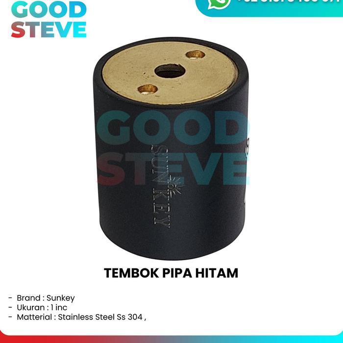 Terlaris GLASS CLAMP SHOWER PIPA TEMBOK SHOWER 1 inch SS304 BLACK SALE