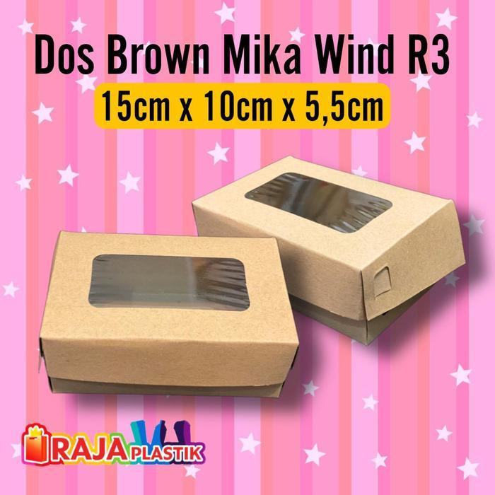 Dus Brown mika window brownies coklat