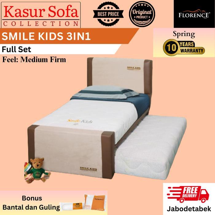Full Set Florence Sle Kids 3In1 Kasur/Matrass/Mattress 2In1 /Springbed Anak Susun/Tingkat 3 In 1