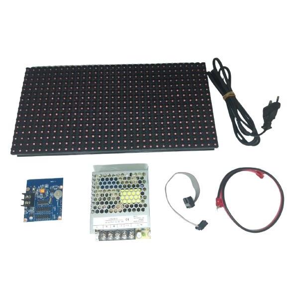 Paket Belajar Running Text Single Color P10 Dip