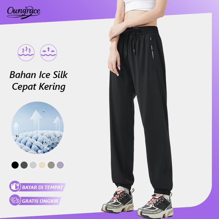Owngrace Celana Olahraga Wanita Celana Latihan Jogging Celana Olahraga Jogging Longgar Celana