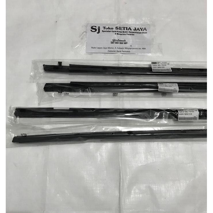 Pelipit kaca luar honda city 2003-2008/ weather strip honda city