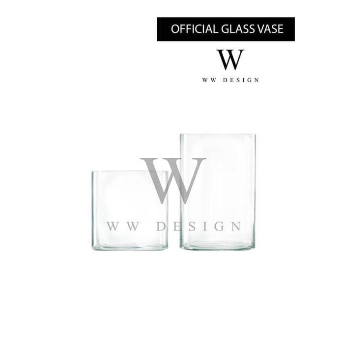 Aquarium Toples Vas Bunga Kaca Tabung Polos WW Design Big Bambu B 200