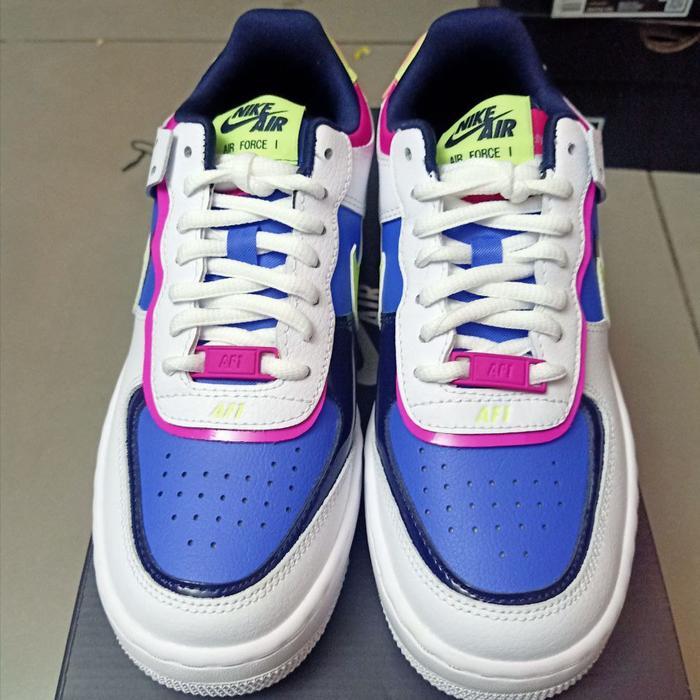 Nike Air Force 1 Shadow White Sapphire Barely Volt (W)