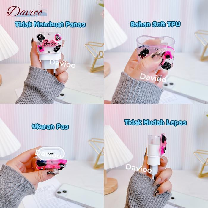 Pelindung Charger IPHONE 20W Set 5 Item Pelindung Kabel Charger Case Charger