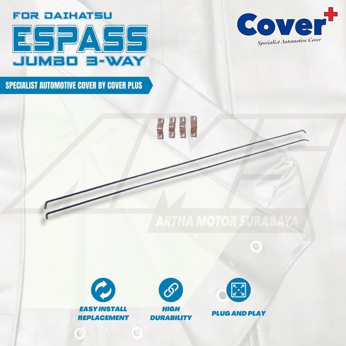 Cover Terpal Tutup Bak Mobil Pickup Zebra Espass Jumbo 3Way