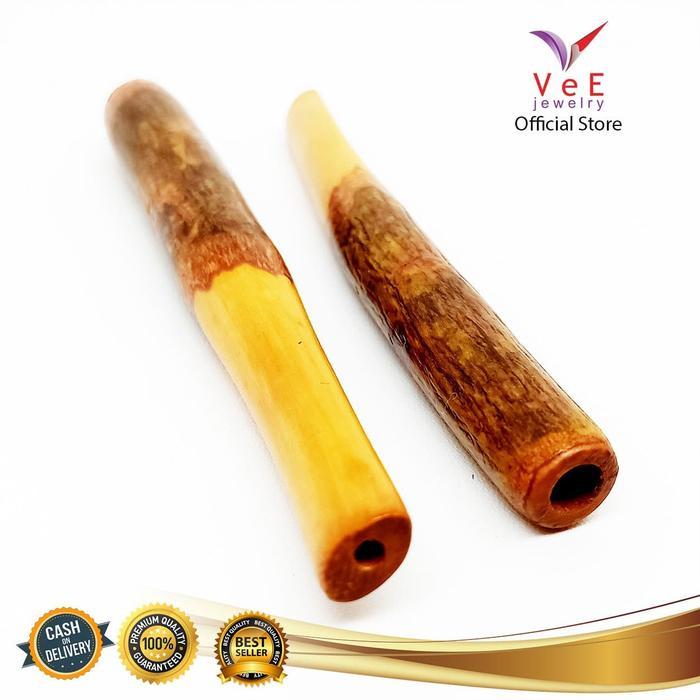 HORLIQUID- Pipa Rokok Cangklong Kayu Kemuning Tanduk Rusa- Vee Pipa Rokok Kayu