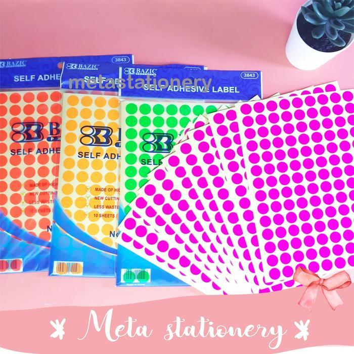 Stiker Label Bulat Warna No. 114 Bazic