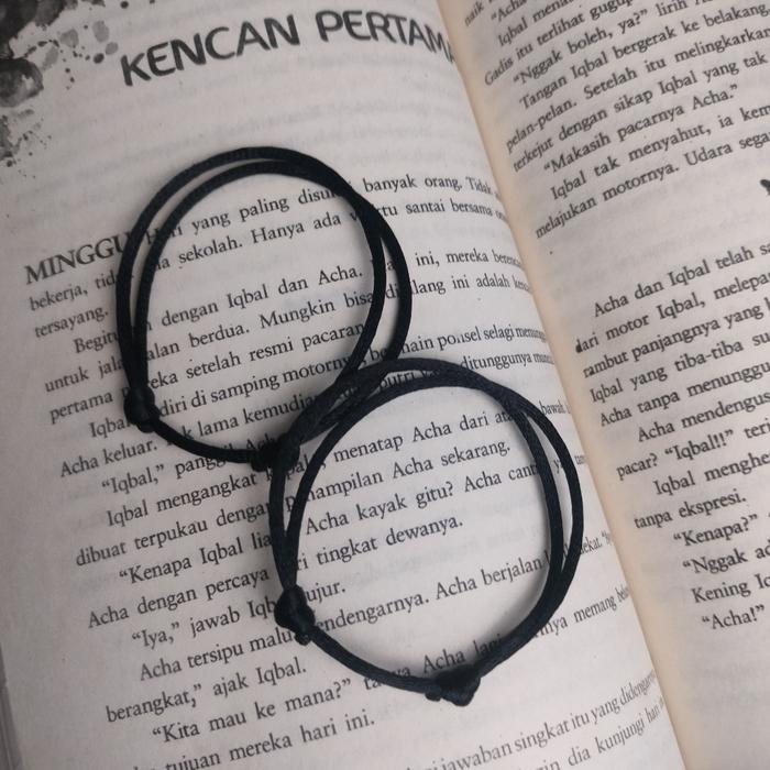 GELANG HITAM POLOS/ GELANG COUPLE / GELANG POLOS/ SLIDING KNOT SIMPLE/GELANG PRIA WANITA