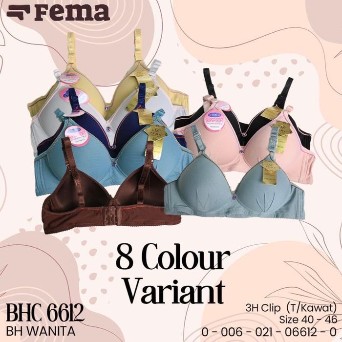 4Pcs Bra Tanpa Kawat Cup B Fema // Bh Tanpa Kawat Cup B Polos