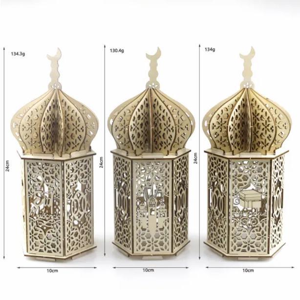 New- (COD) LED Lampu Lilin Lentera LED Kubah Masjid Baterai Idul Fitri