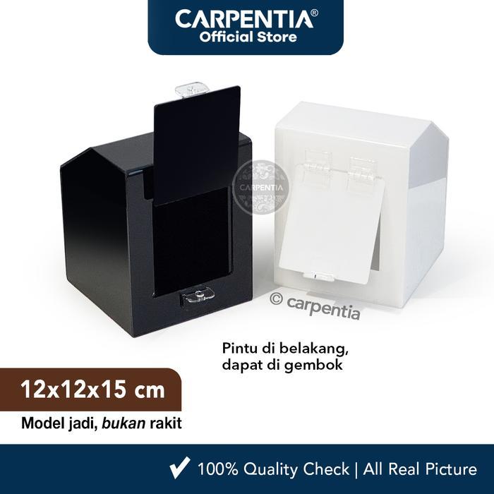 4abs- Carpentia Kotak Amal / Kotak Saran Akrilik - 12X12X15 Cm / Polos / Tipe B Miring