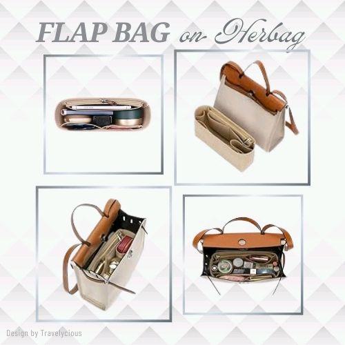 Flap Bag Micro Organizer With Side Zipper/ Dual In Bag Insert Bag In Bag Ori Original Asli