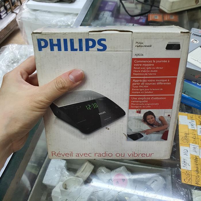 Philips Clock Radio Aj3226 Jam Alarm Weker Radio Fm Am Original