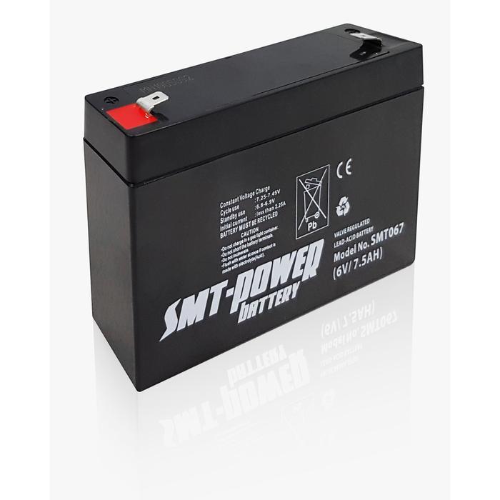 ibd3- Battery Smt Power Smt067 6Volt 6V 7.5Ah 7A Aki Accu Kering