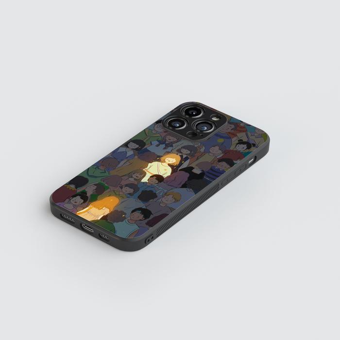 Sugihmakmur29 Casing Hp Glass Kaca Couple Aesthetic Doi Bestie All Type Iphone Dan Android - Flipper