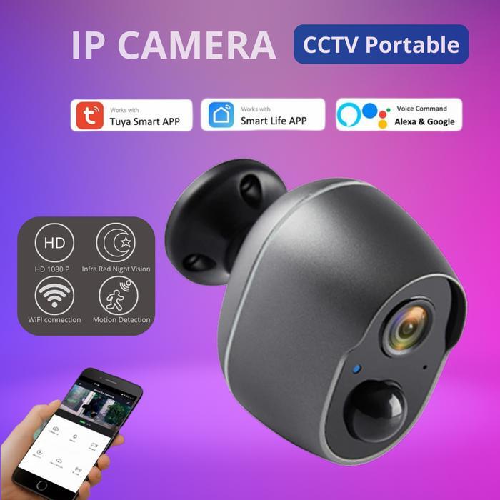 yn99f- Kerui Ip Kamera Cctv Tuya Wifi Baterai Portable Camera