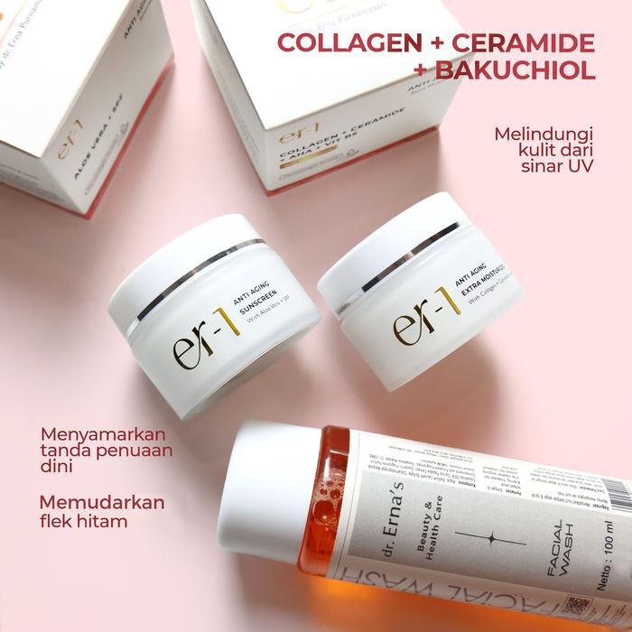 yx3w9- Er-1 By Dr. Erna Day Night Cleanser Anti Aging Set 3 Pcs - Paket Skincare Kerutan -