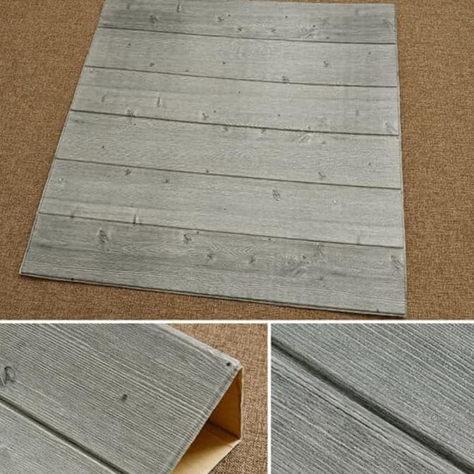 1krhg3- Foam 3D Kayu List Wood Panel Spons Wallpaper Sticker Dinding