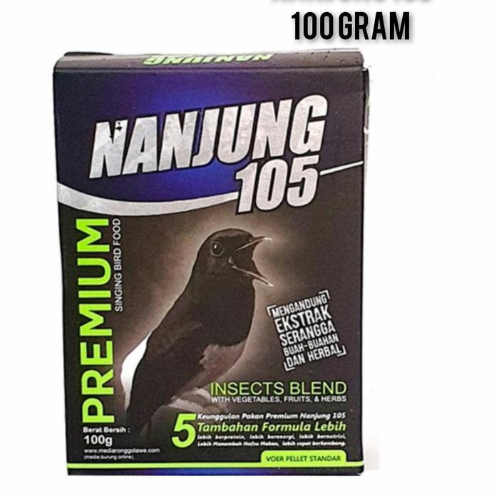 Voer Nanjung 105 Premium 100 Gr Pur Pakan Burung Murai Kacer Dll Ebod