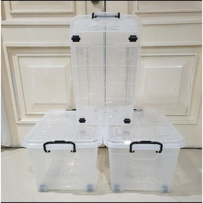 NEWs Kontainer Container Box EZY / Box Penyimpanan Transparan Bening