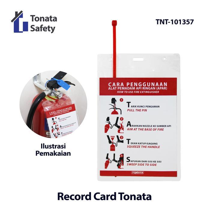 Kartu Pengecekan APAR Tonata / Record Tag Card / Checklist / Kartu Pemeriksaan Tabung Pemadam Api /