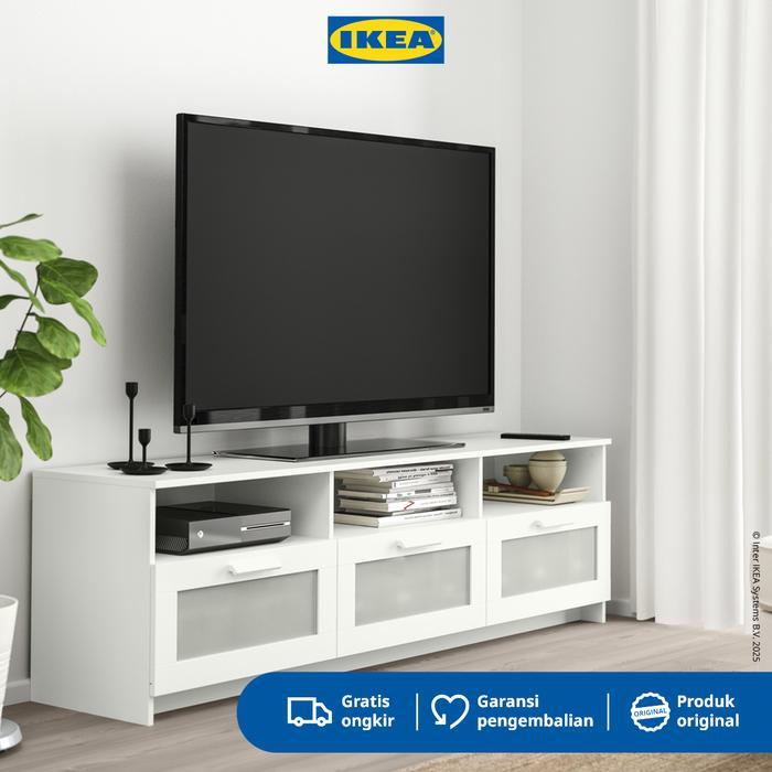 Ikea Brimnes Meja Tv Dengan Penyimpanan Putih 180X41X53 Cm Furniture