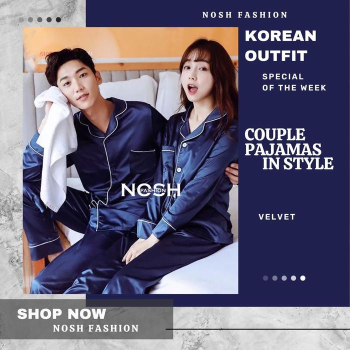 NOSH COUPLE PP JUMBO Piyama Satin - COUPLE PP - Piyama Satin BIG SIZE