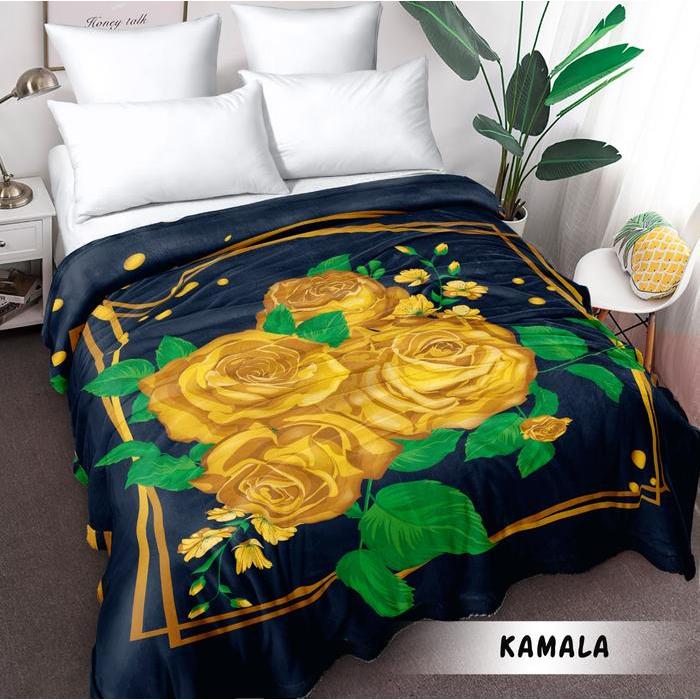 Selimut Bulu Halus Internal Blanket Motif Kamala Terbaru Antibacteri