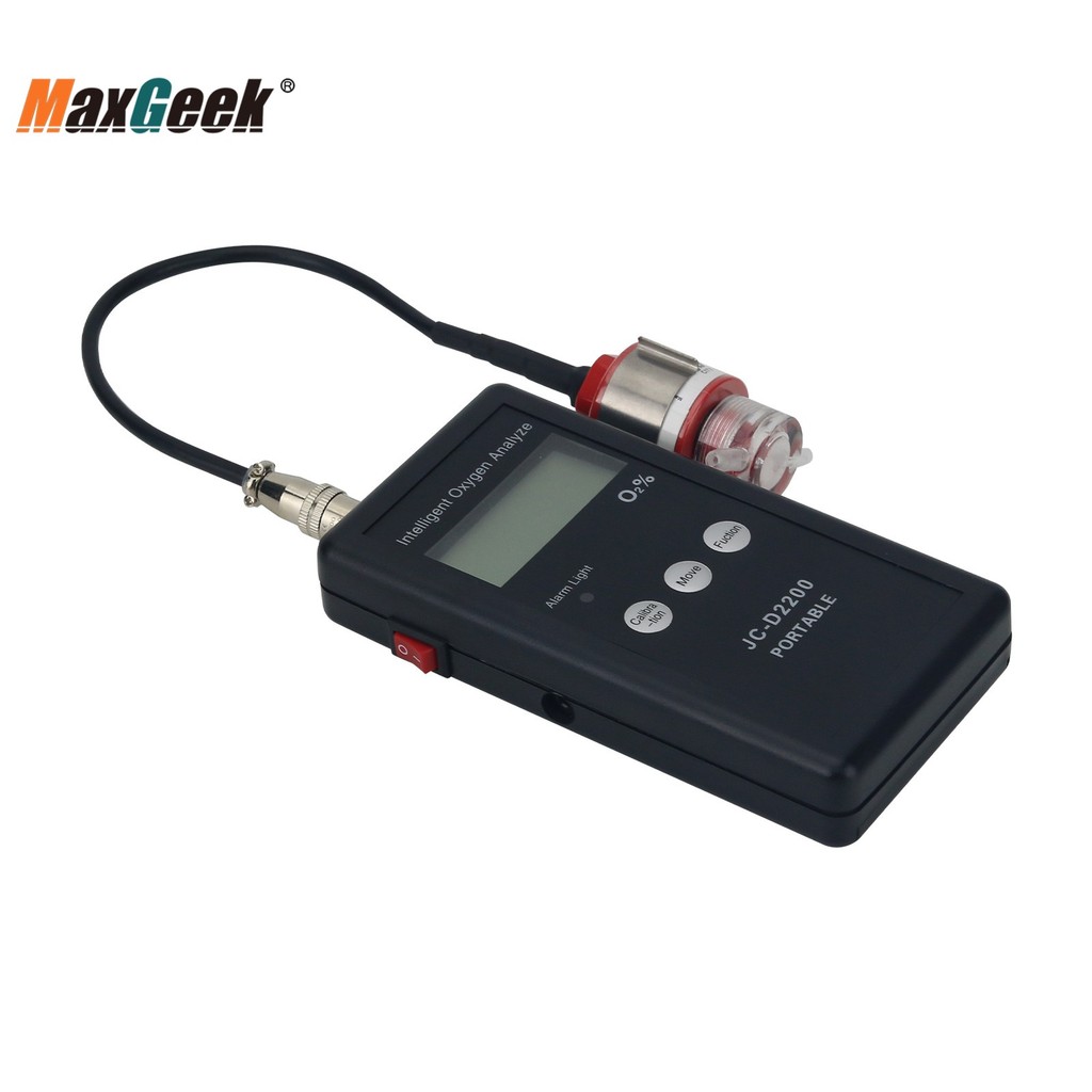 Maxgeek Jc-D2200 Portable Oxygen Analyzer O2 Analyzer (W/ Uk Sensor) Supports Oxygen Range Of
