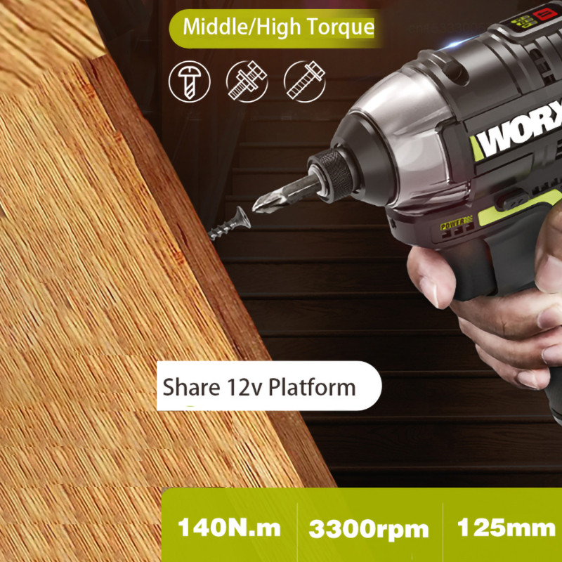 - Worx Cordless Impact Screwdriver Drill Only Bare Tool Wu132