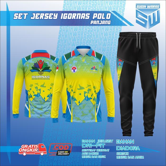 SUGIH WARAS SET JERSEY POLO IGORNAS PANJANG OLAHRAGA RUNNING