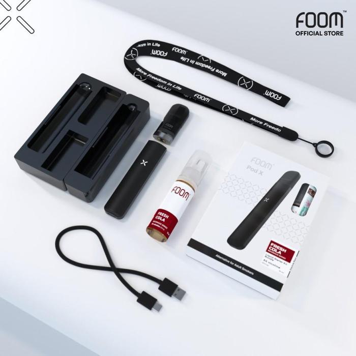FOOM POD X BUNDLING LIQUID 15ML FREE LANYARD AUTHENTIC 100%