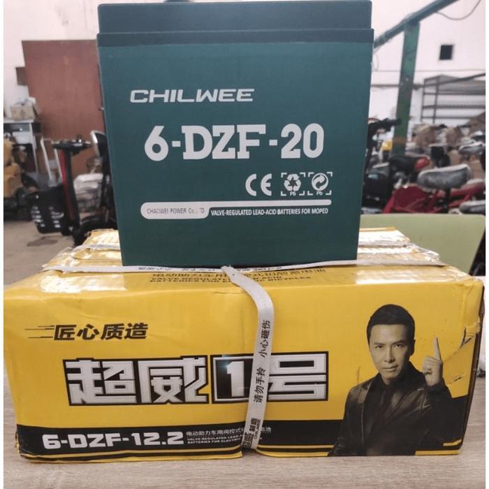 Aki Kering Sepeda Listrik Chilwee 6-Dzf-20 / 6Dzf20 / 6 Dzf 20 - Baterai Selis Berkualitas