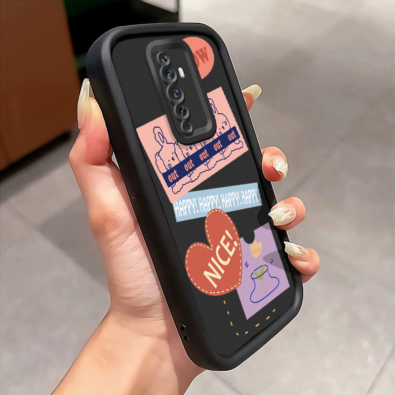 Casing Hp Untuk OPPO Reno 2F Reno 2Z Reno2 F Reno2 Z Case Casing Label kreatif pola Kasus HP Tangga 