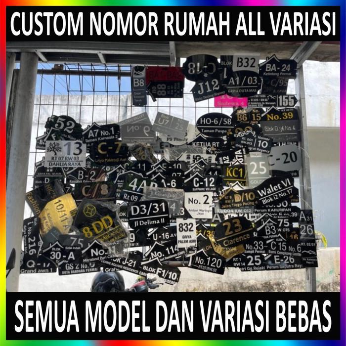 Disc Custom Nomor Rumah Acrylic Plat Stainless Semua Model dan Varian