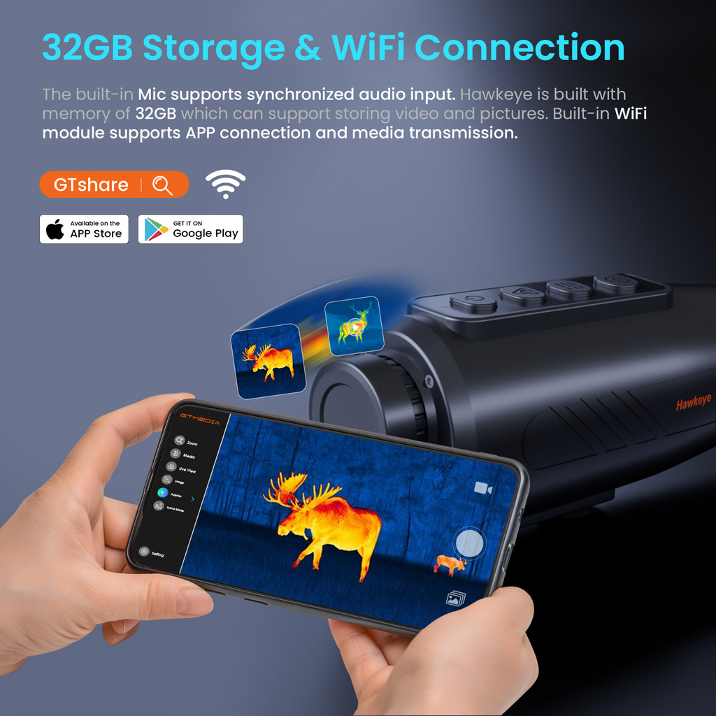 2025 Gtguard Ai15 Day Night Handheld Thermal Vision Hunting Camera Guide Scope Portable Thermal