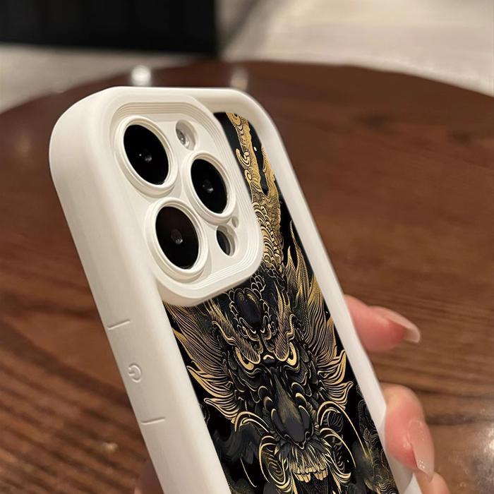 Casing Hp untuk OPPO A16 OPPO A16s OPPO A54s Case pola naga Casing perlindungan lensa kamera Kesing