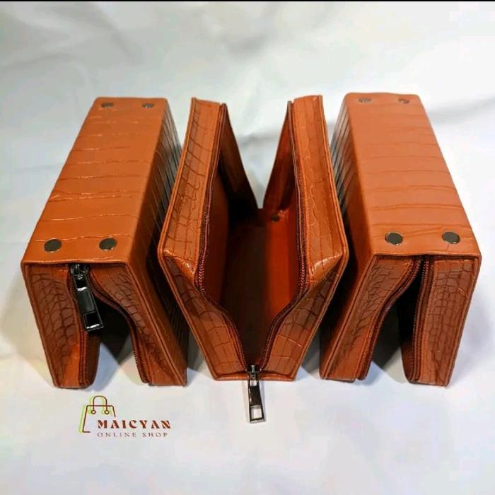 Tas Agenda PROMIS Resleting Bahan Croco Halus untuk Buku Kerja Bank - Paper - Stationery