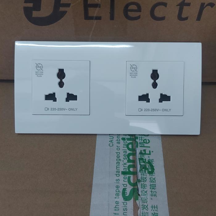 Stop Kontak Universal 2Gang Schneider