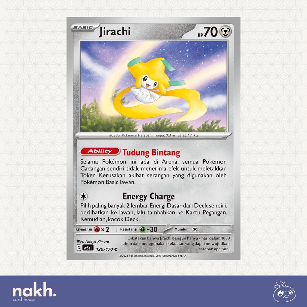 Kartu Pokemon TCG Indonesia Kilau Hitam sv3s 120/170 Jirachi