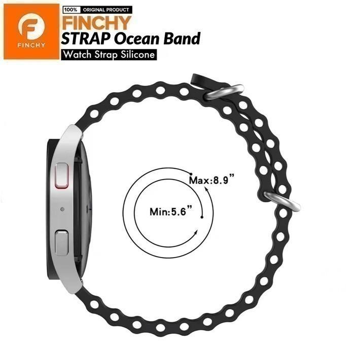 Finchy Ocean Strap Withings Steel Hr 40Mm Replacement Rubber Wristband