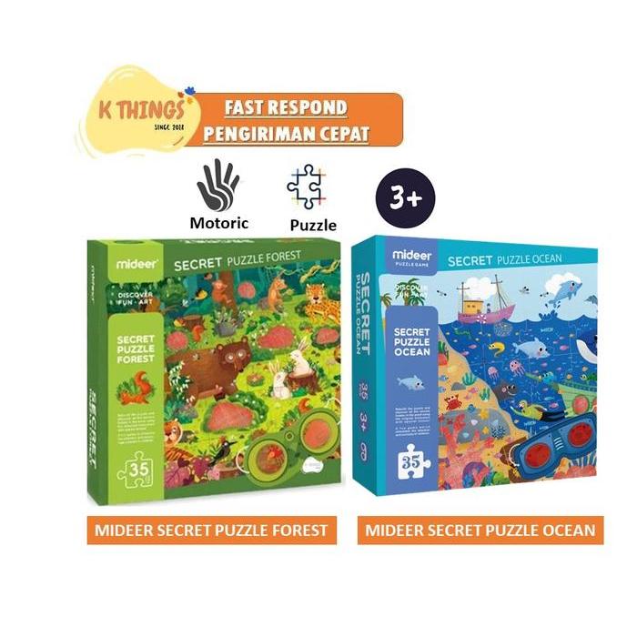Mideer Secret Puzzle Mainan Edukasi Anak 3+ 3Tahun+ Kado Balita