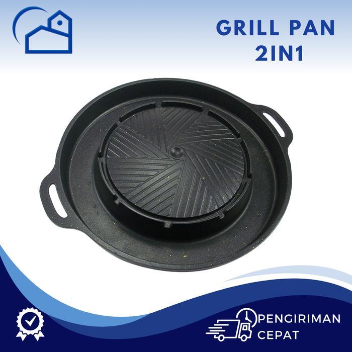 BBQ Round Grill / Bulgogi Pan Panggangan Bulat / Alat panggang barbeque 4518/8930 Ikan