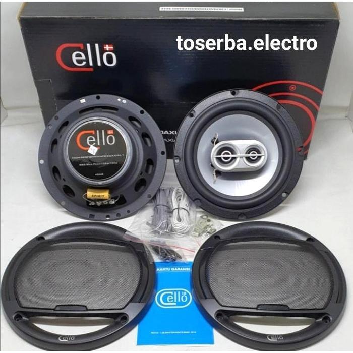 Speaker Coaxial 3way Cello 6,5 inch audio mobil